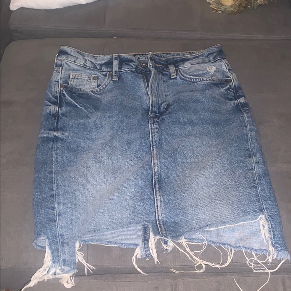 JEAN SKIRT (MIDI)